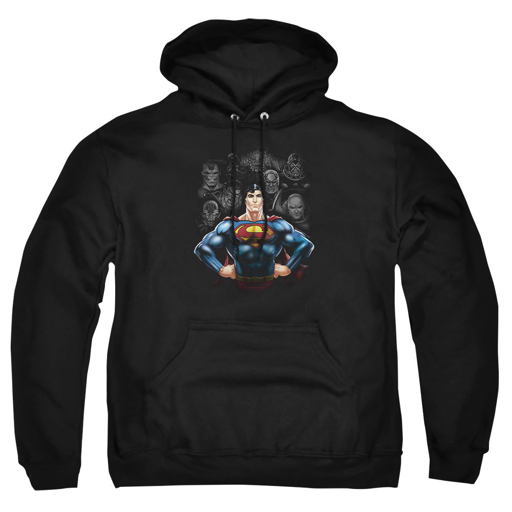 Superman - Villains - Adult Pull-over Hoodie - Black