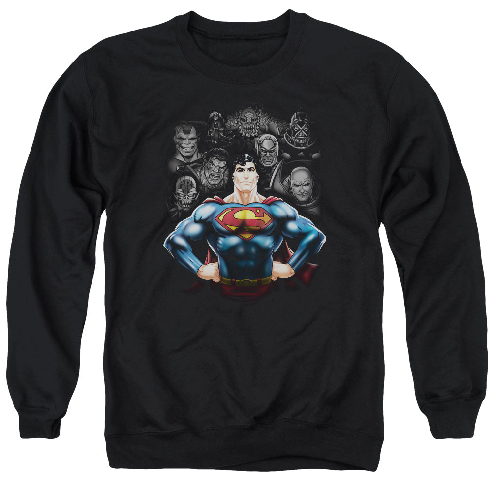 Superman - Villains - Adult Crewneck Sweatshirt - Black