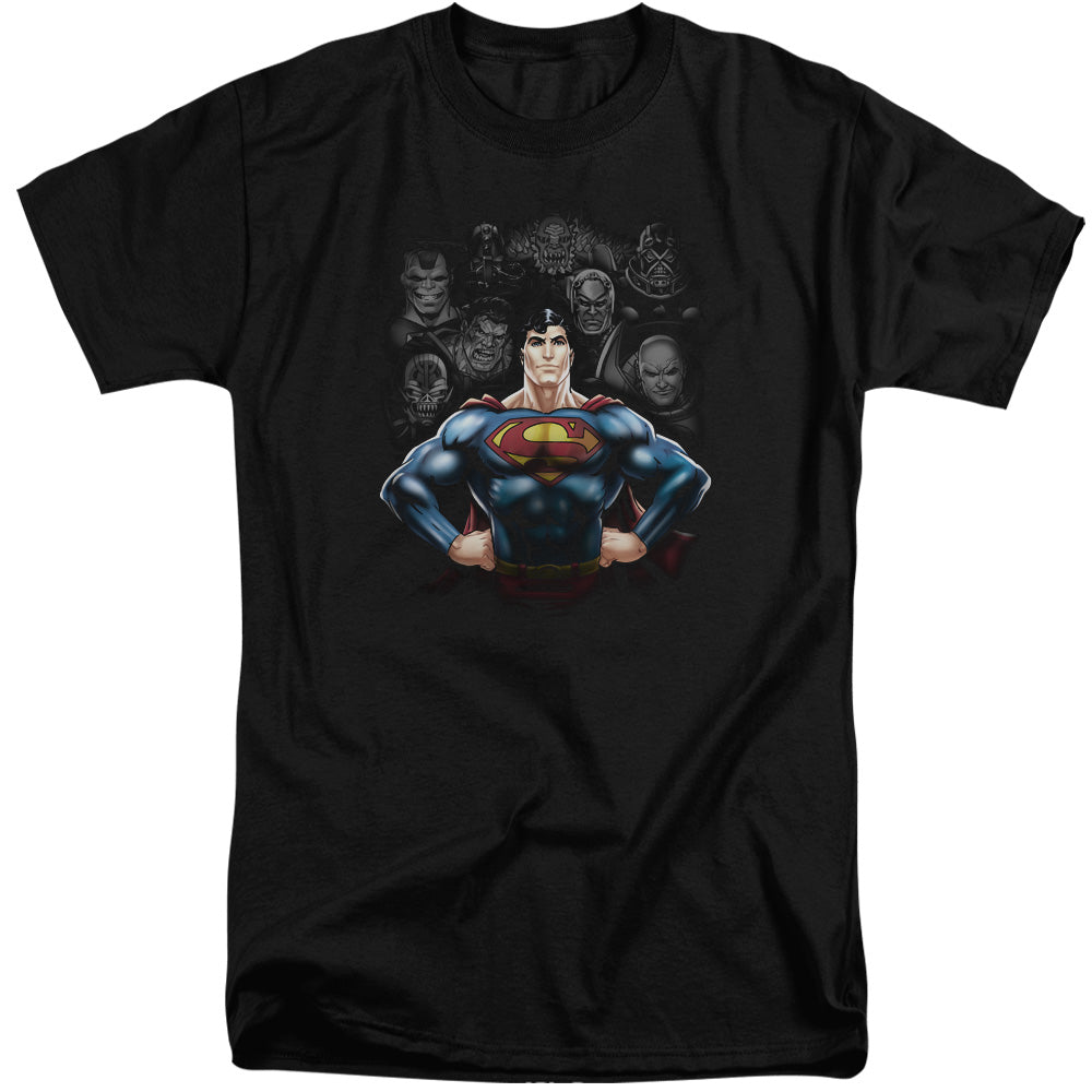 Superman - Villains - Short Sleeve Adult Tall - Black T-shirt