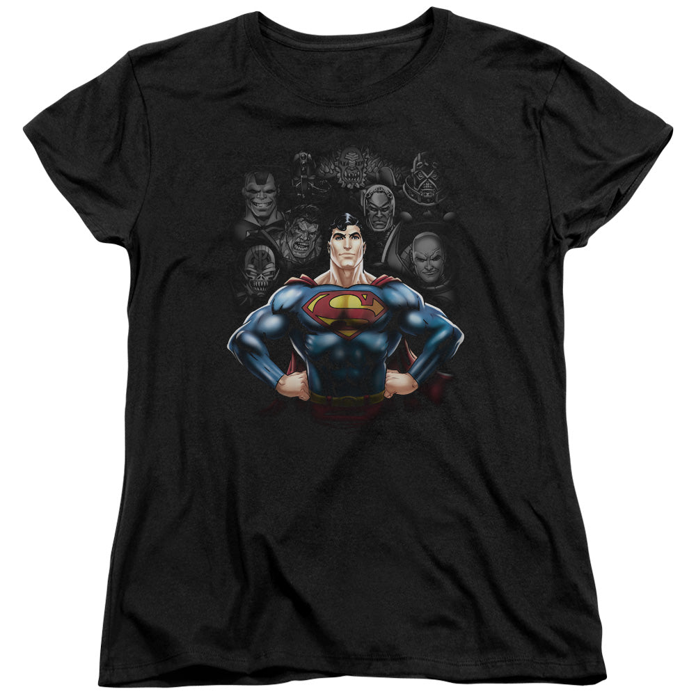 Superman - Villains - Short Sleeve Womens Tee - Black T-shirt