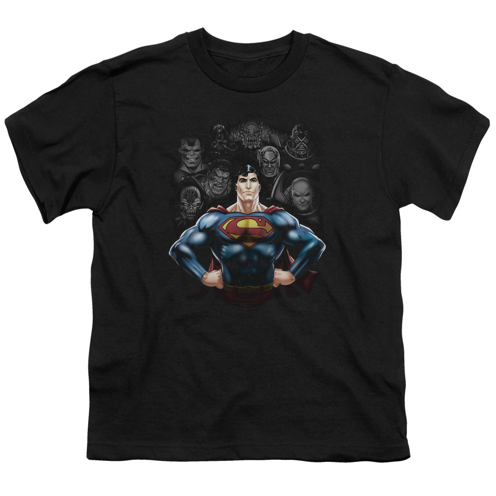 Superman - Villains - Short Sleeve Youth 18/1 - Black T-shirt
