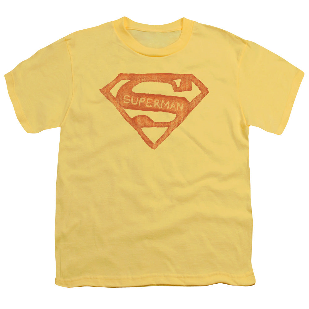 Superman - Roughen Shield - Short Sleeve Youth 18/1 - Banana T-shirt