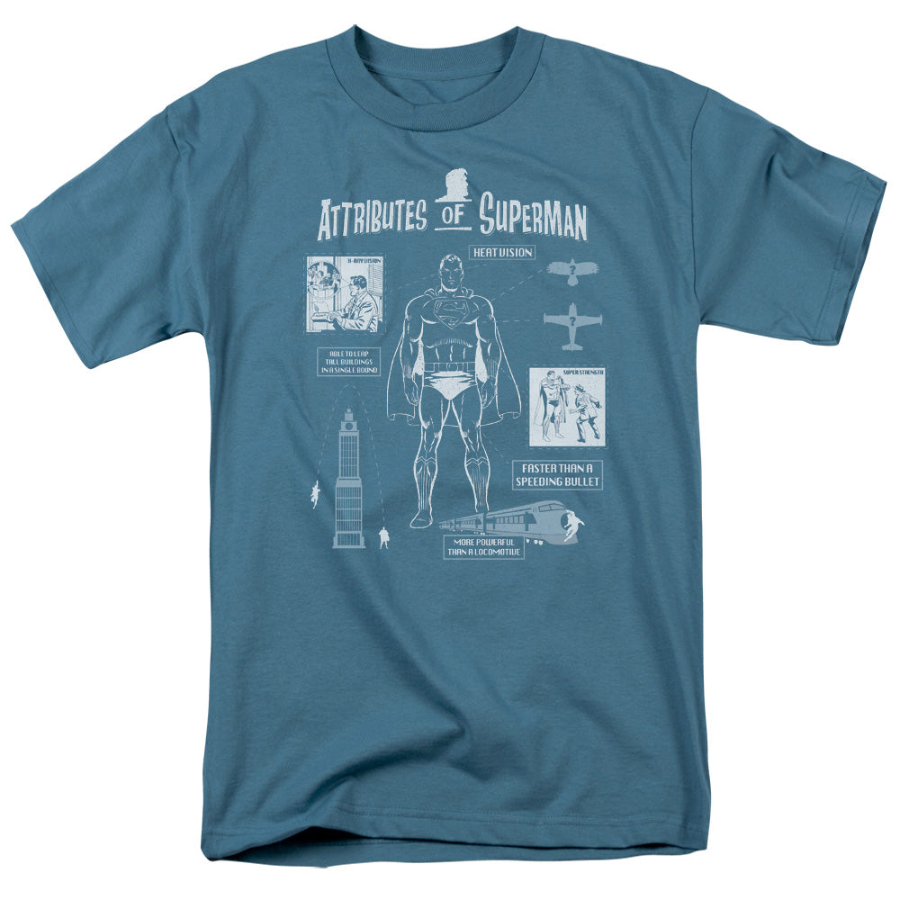 Superman - Super Diagram - Short Sleeve Adult 18/1 - Slate T-shirt