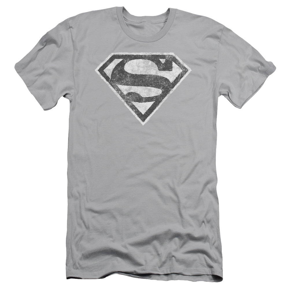 Superman - Grey S - Short Sleeve Adult 30/1 - Silver T-shirt
