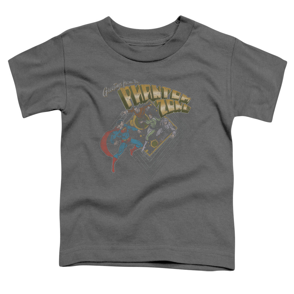 Superman - Zod Greetings - Short Sleeve Toddler Tee - Charcoal T-shirt