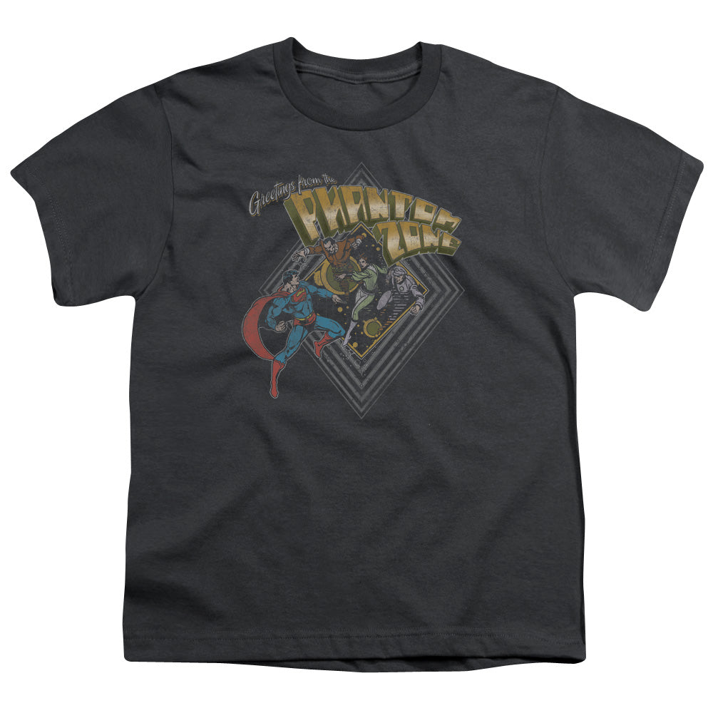 SUPERMAN ZOD GREETINGS - S/S YOUTH 18/1 - CHARCOAL T-Shirt