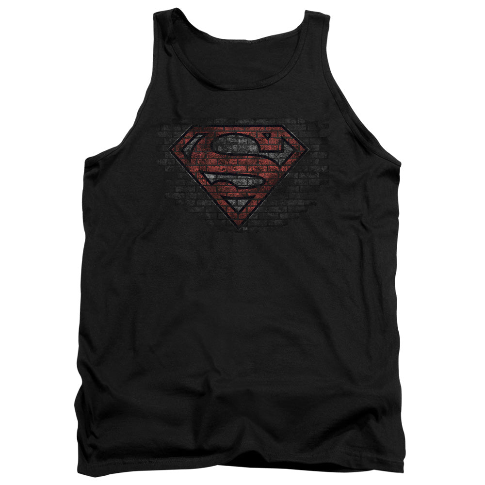 Superman - Brick S - Adult Tank - Black