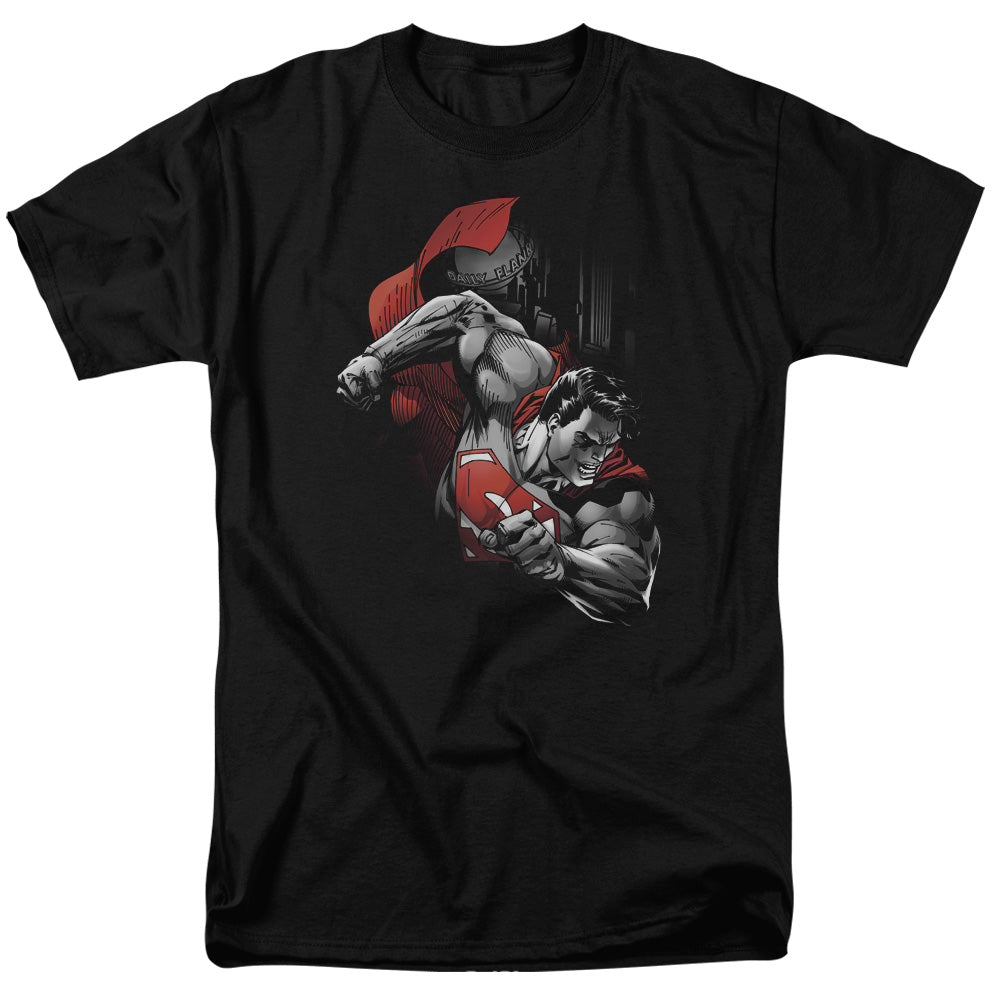 Superman - My City - Short Sleeve Adult 18/1 - Black T-shirt