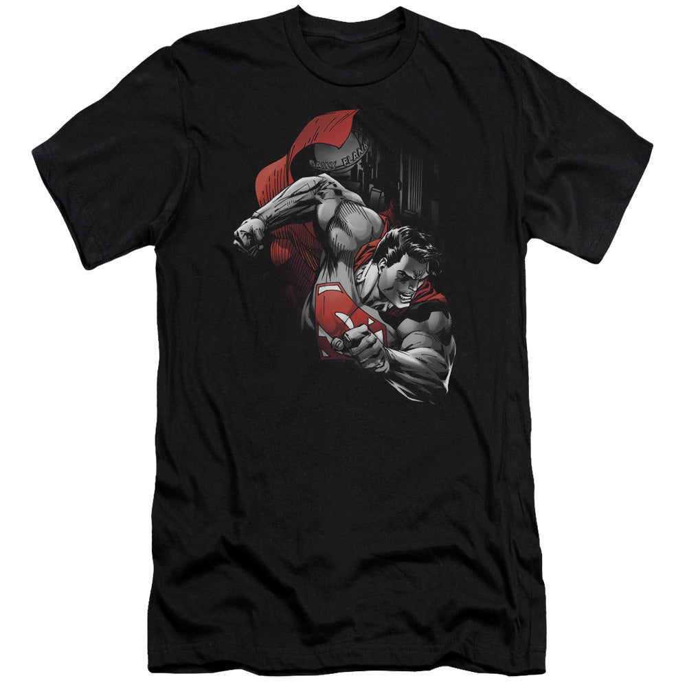 Superman - My City-premuim Canvas Adult Slim Fit 30/1 - Black