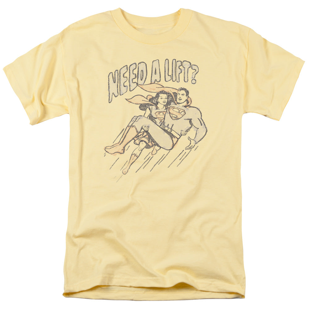 Superman - Need A Lift - Short Sleeve Adult 18/1 - Banana T-shirt
