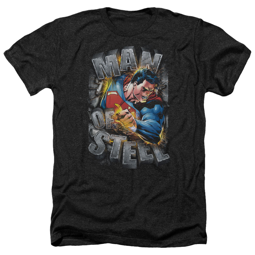 Superman - Ripping Steel - Adult Heather-black