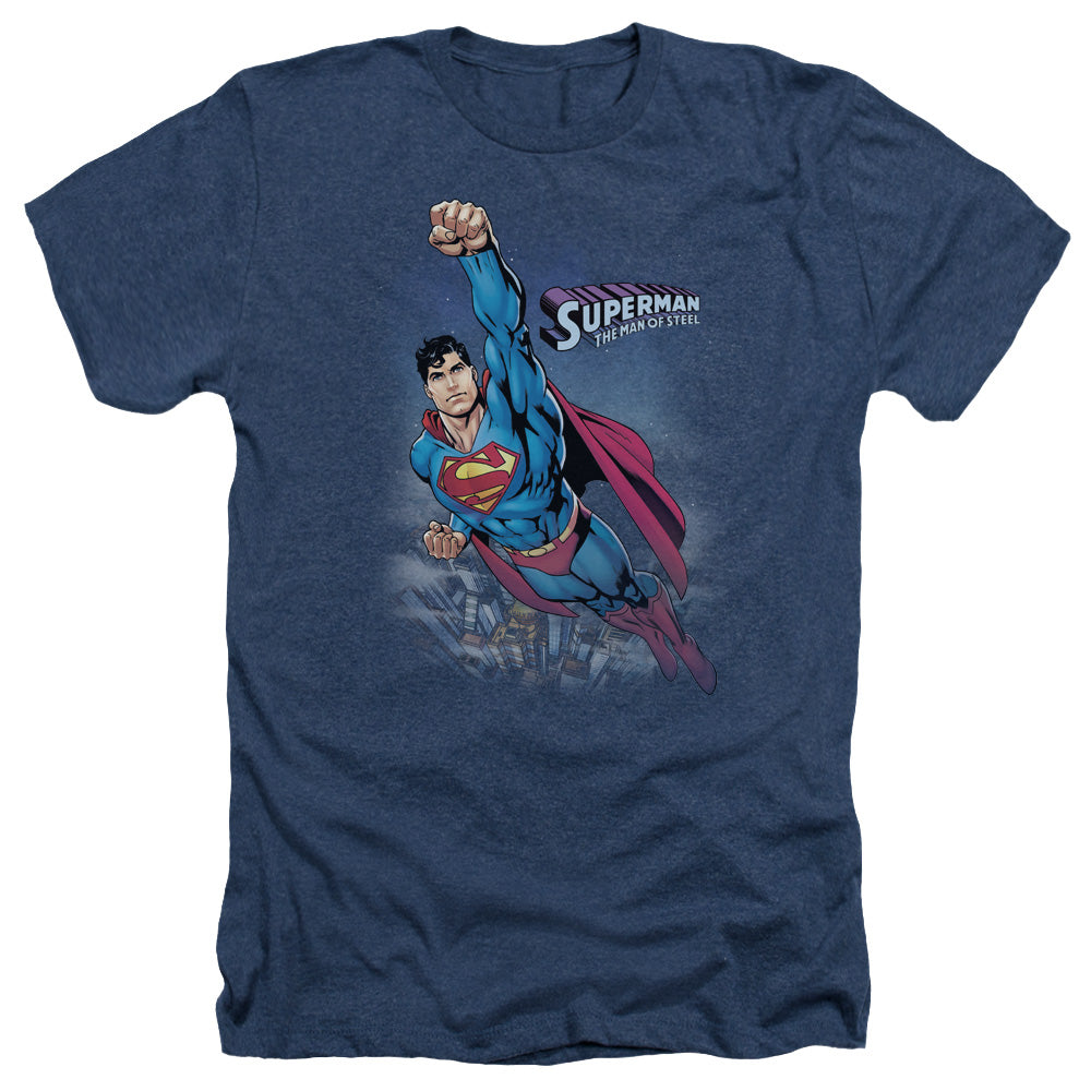 Superman - Twilight Flight - Adult Heather - Navy