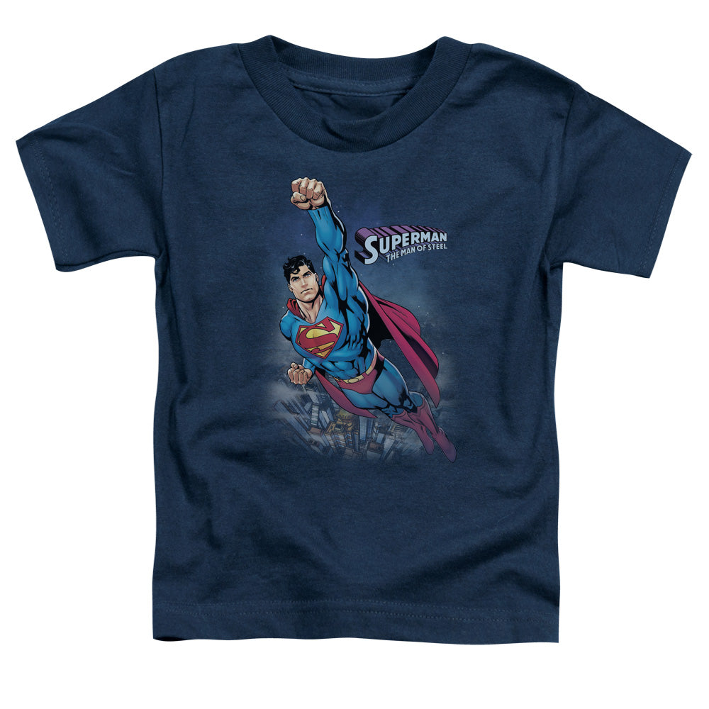 Superman - Twilight Flight - Short Sleeve Toddler Tee - Navy T-shirt