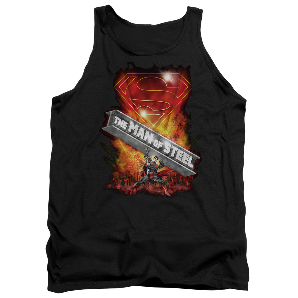 Superman - Steel Girder - Adult Tank - Black