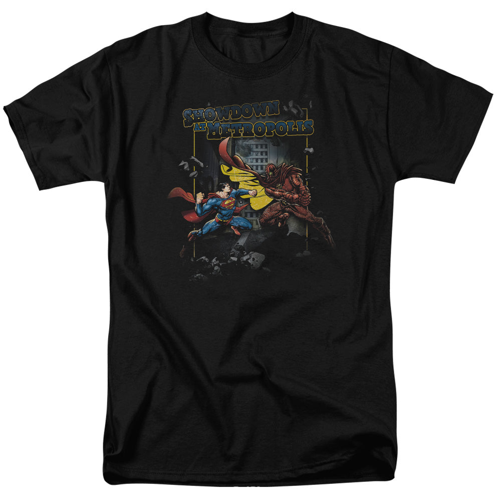 Superman - Showdown - Short Sleeve Adult 18/1 - Black T-shirt