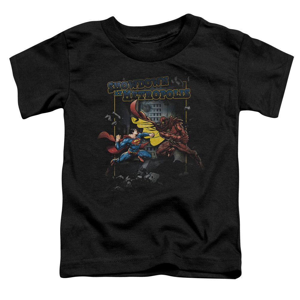 Superman - Showdown - Short Sleeve Toddler Tee - Black T-shirt