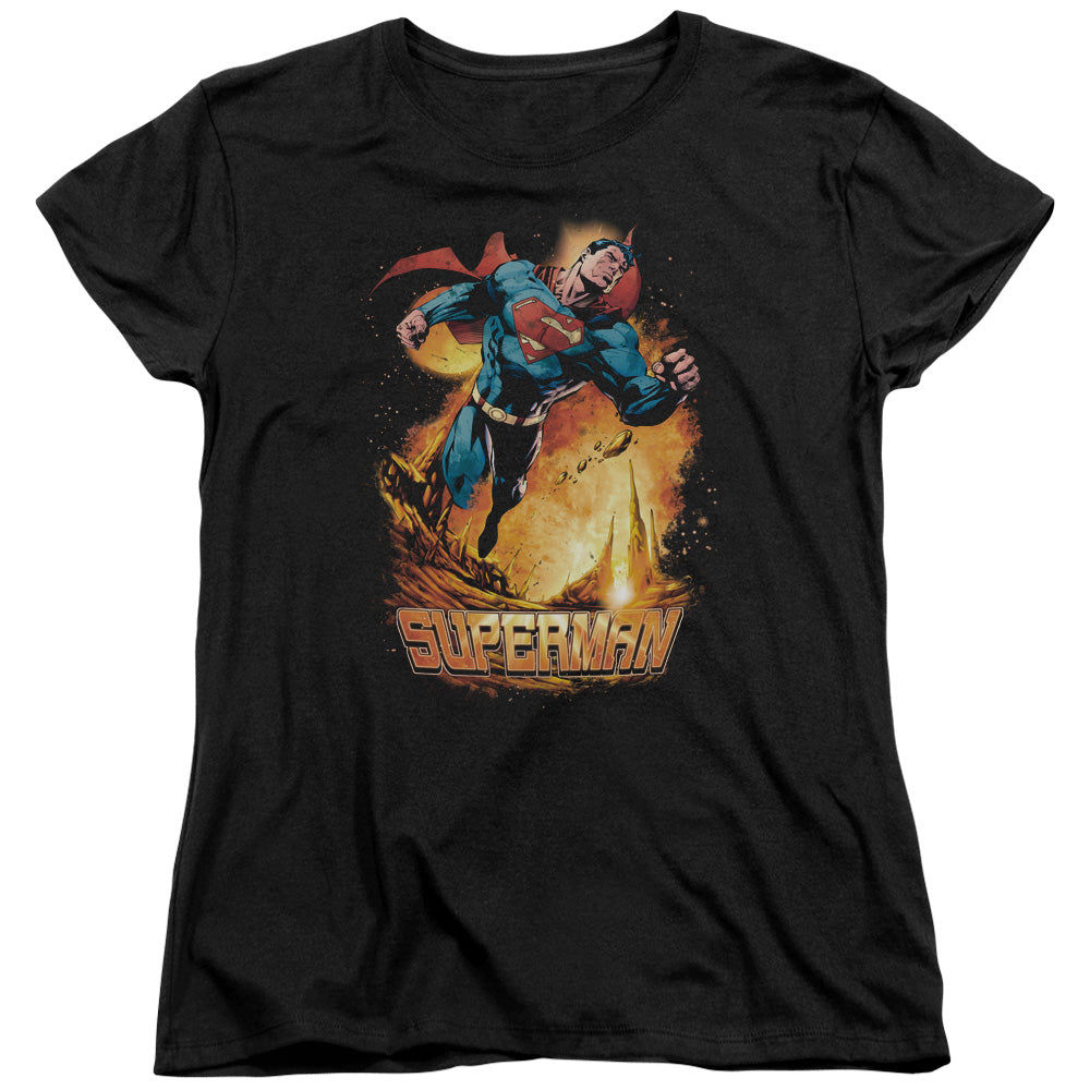 Superman - Space Case - Short Sleeve Womens Tee - Black T-shirt