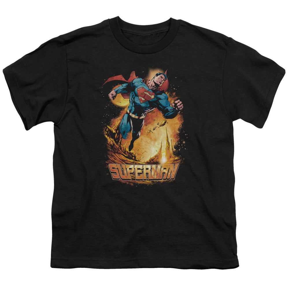 Superman - Space Case - Short Sleeve Youth 18/1 - Black T-shirt