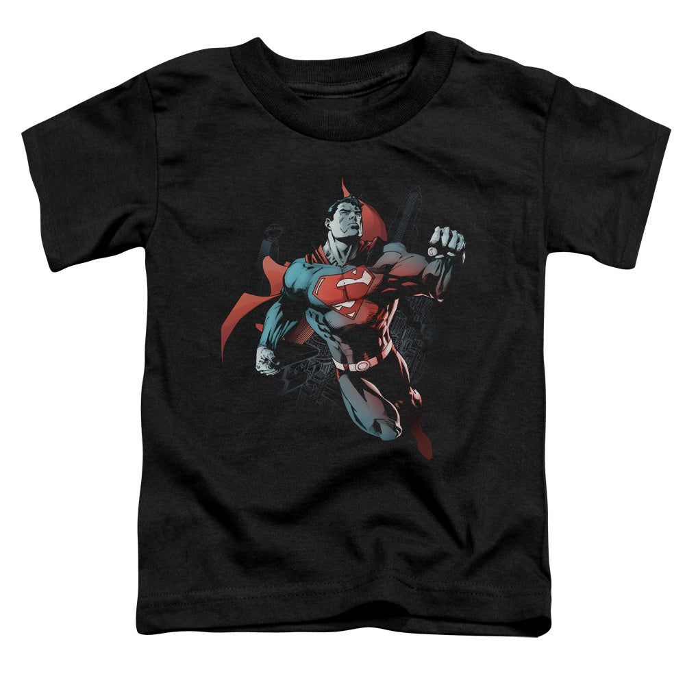 SUPERMAN UP IN THE SKY - S/S TODDLER TEE - BLACK - T-Shirt