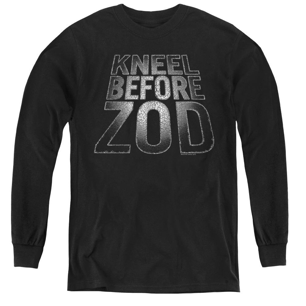 Superman Before Zod - Youth Long Sleeve Tee - Black