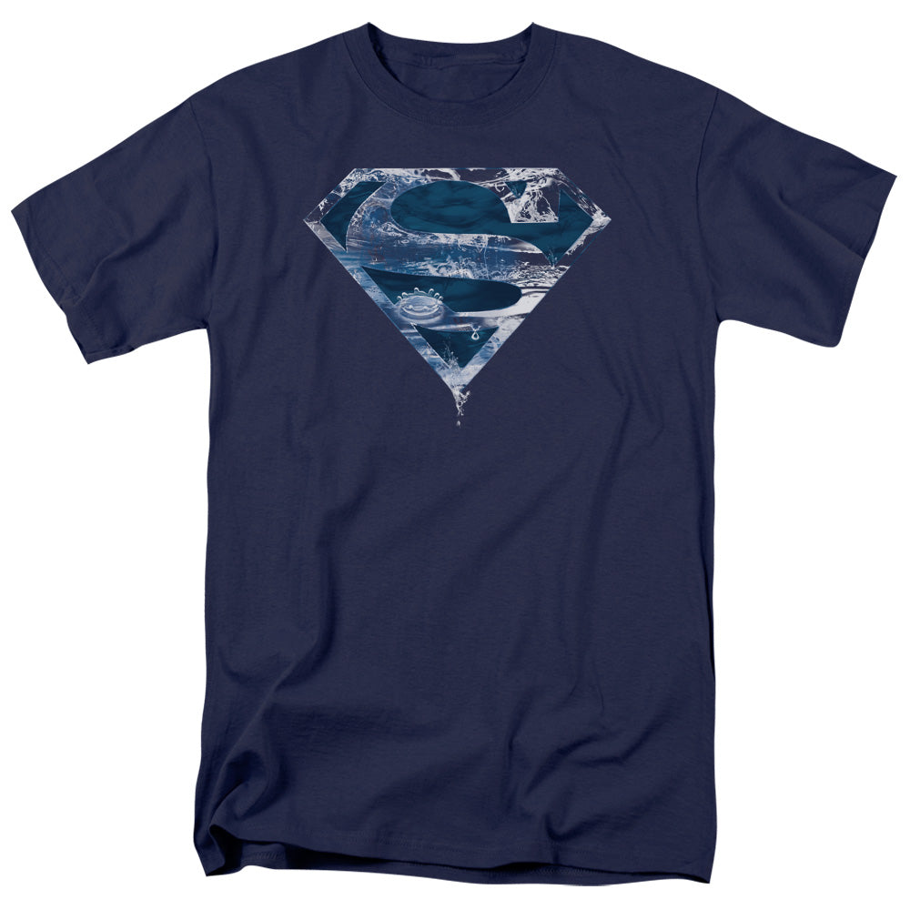 Superman - Water Shield - Short Sleeve Adult 18/1 - Navy T-shirt