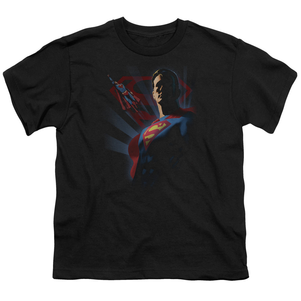 Superman - Super Deco - Short Sleeve Youth 18/1 - Black T-shirt