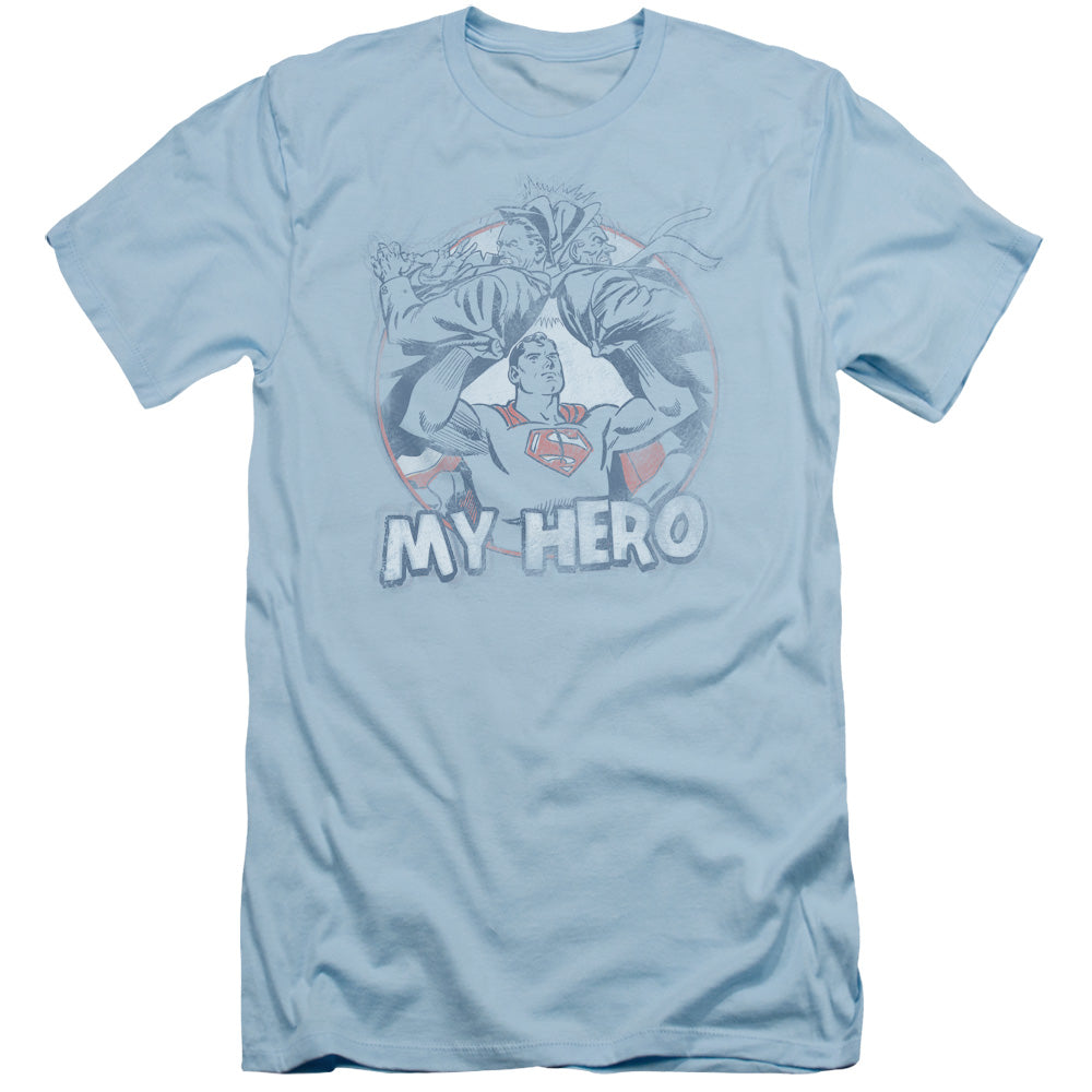 Superman - My Hero - Short Sleeve Adult 30/1 - Light Blue T-shirt