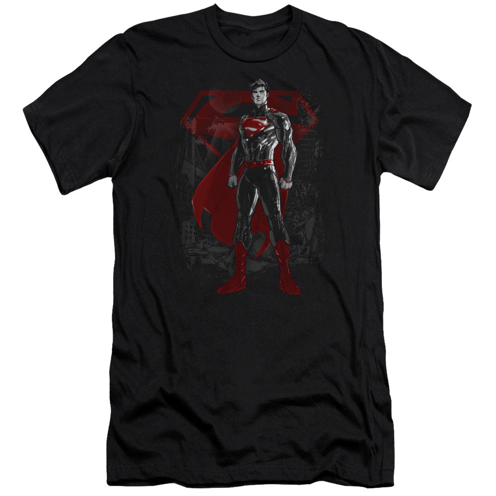 Superman - Aftermath - Short Sleeve Adult 30/1 - Black T-shirt