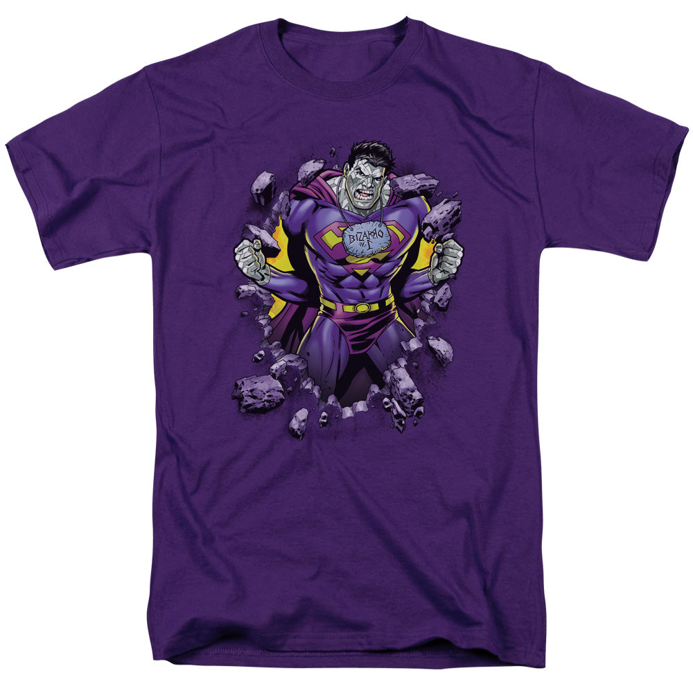 Superman - Bizzaro Breakthrough - Short Sleeve Adult 18/1 - Purple T-shirt