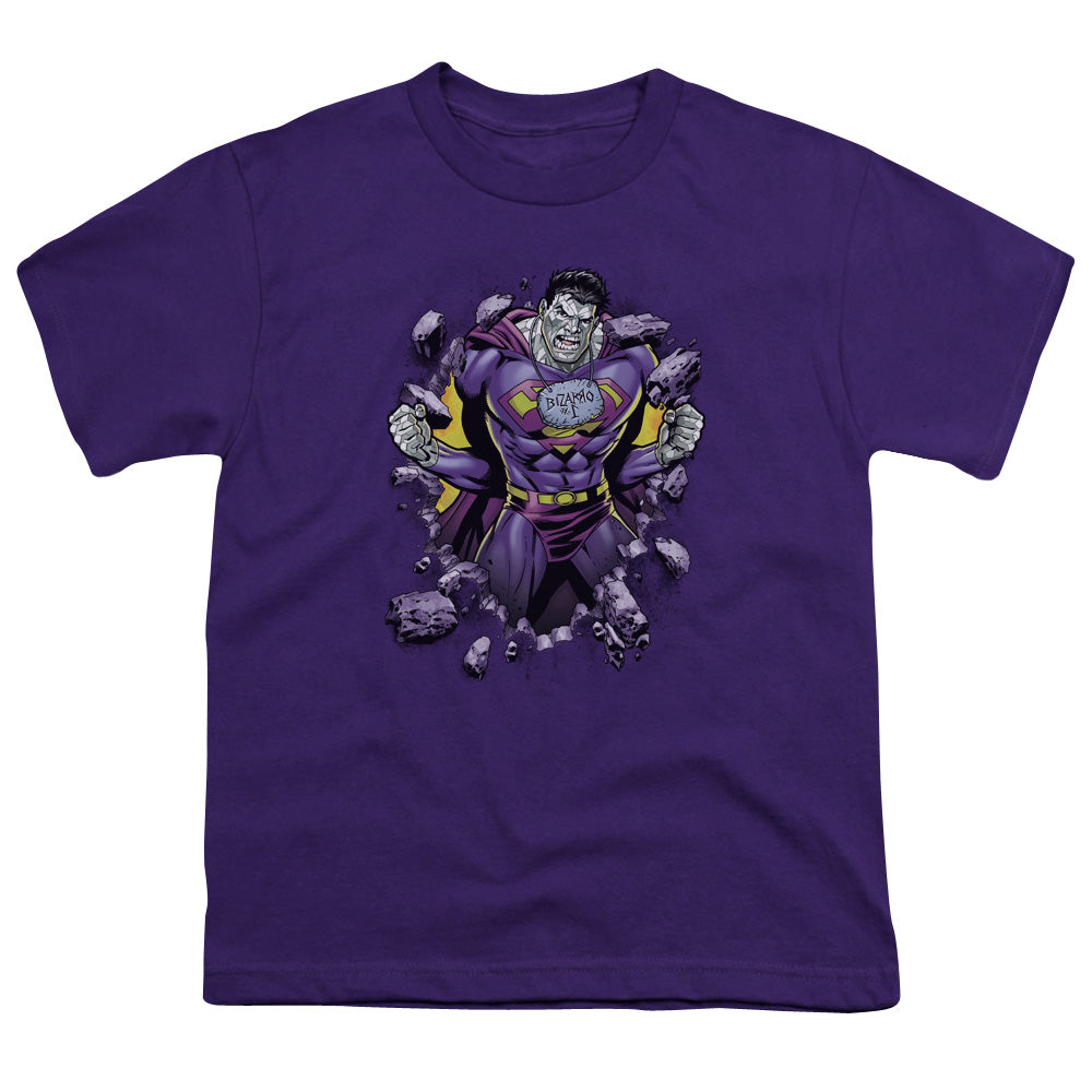 Superman - Bizzaro Breakthrough - Short Sleeve Youth 18/1 - Purple T-shirt