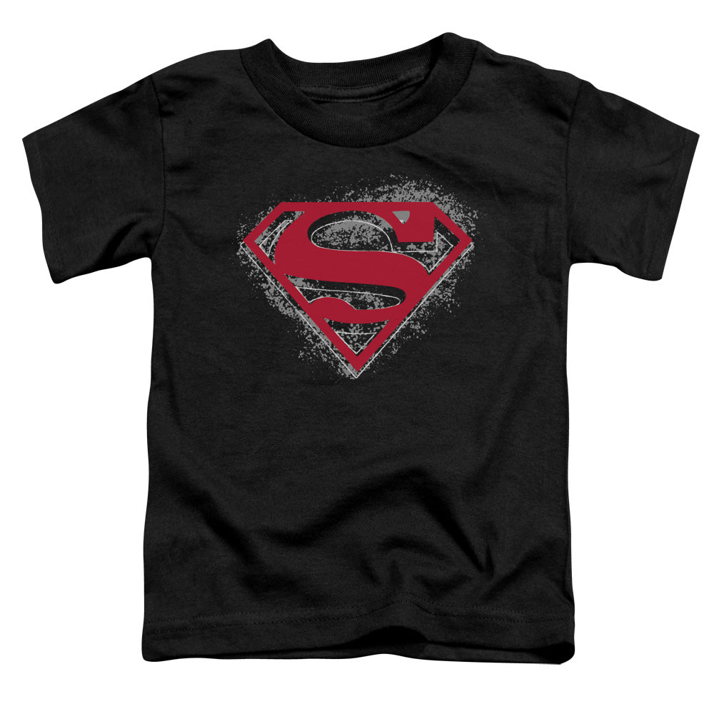 SUPERMAN HARDCORE NOIR SHIELD - S/S TODDLER TEE - BLACK - T-Shirt