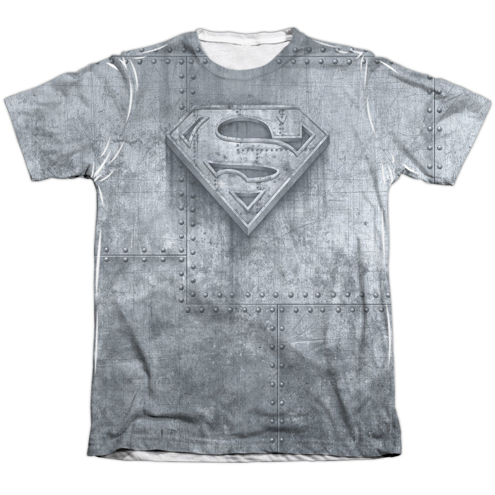 SUPERMAN MADE OF STEEL - ADULT 65/35 POLY/COTTON S/S TEE - WHITE T-Shirt