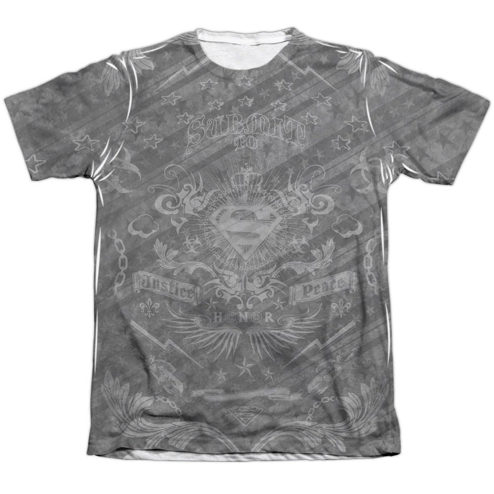 Superman - Submit - Adult Poly/cotton Short Sleeve Tee - White T-shirt