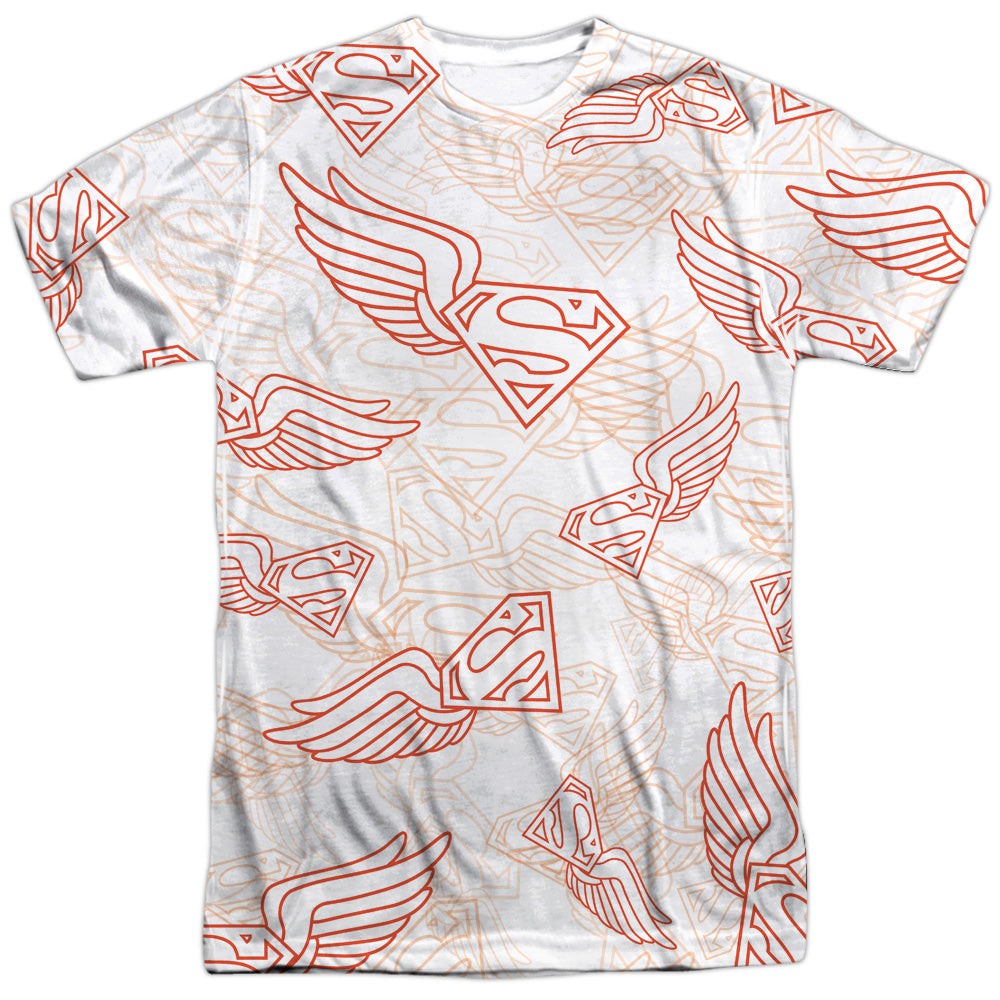 Superman - Super Flight - Short Sleeve Adult Poly Crew - White T-shirt