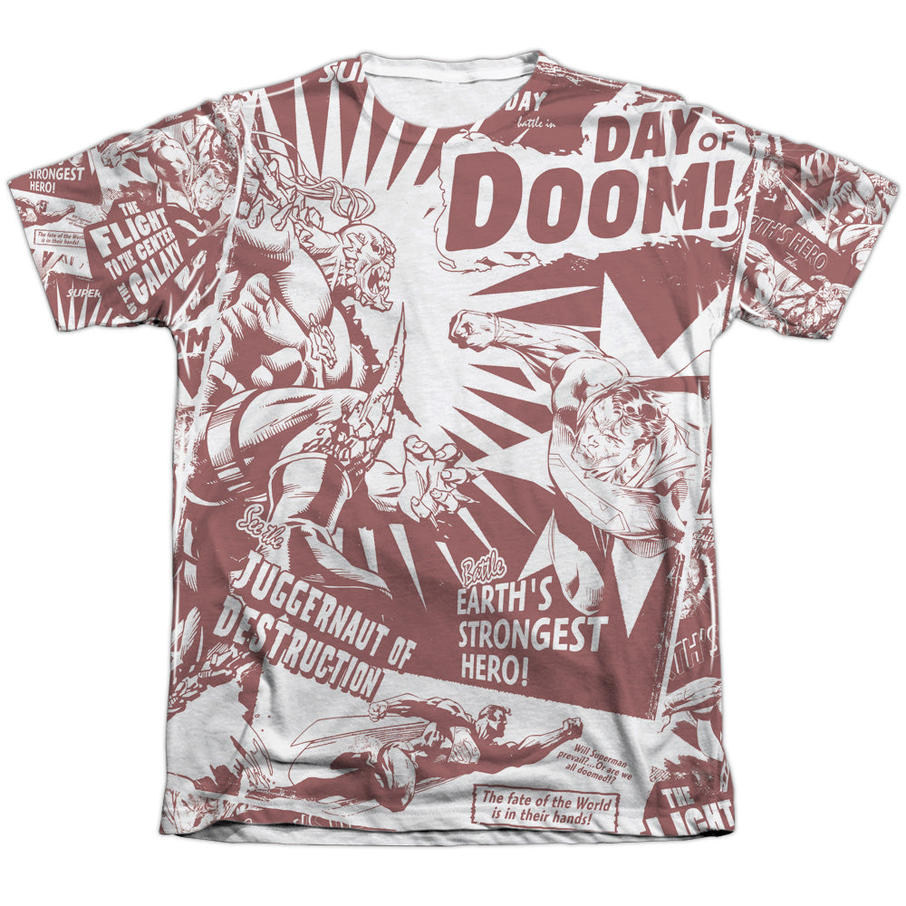 Superman - Day Of Doom - Adult 65/35 Poly/cotton Short Sleeve Tee - White T-shirt