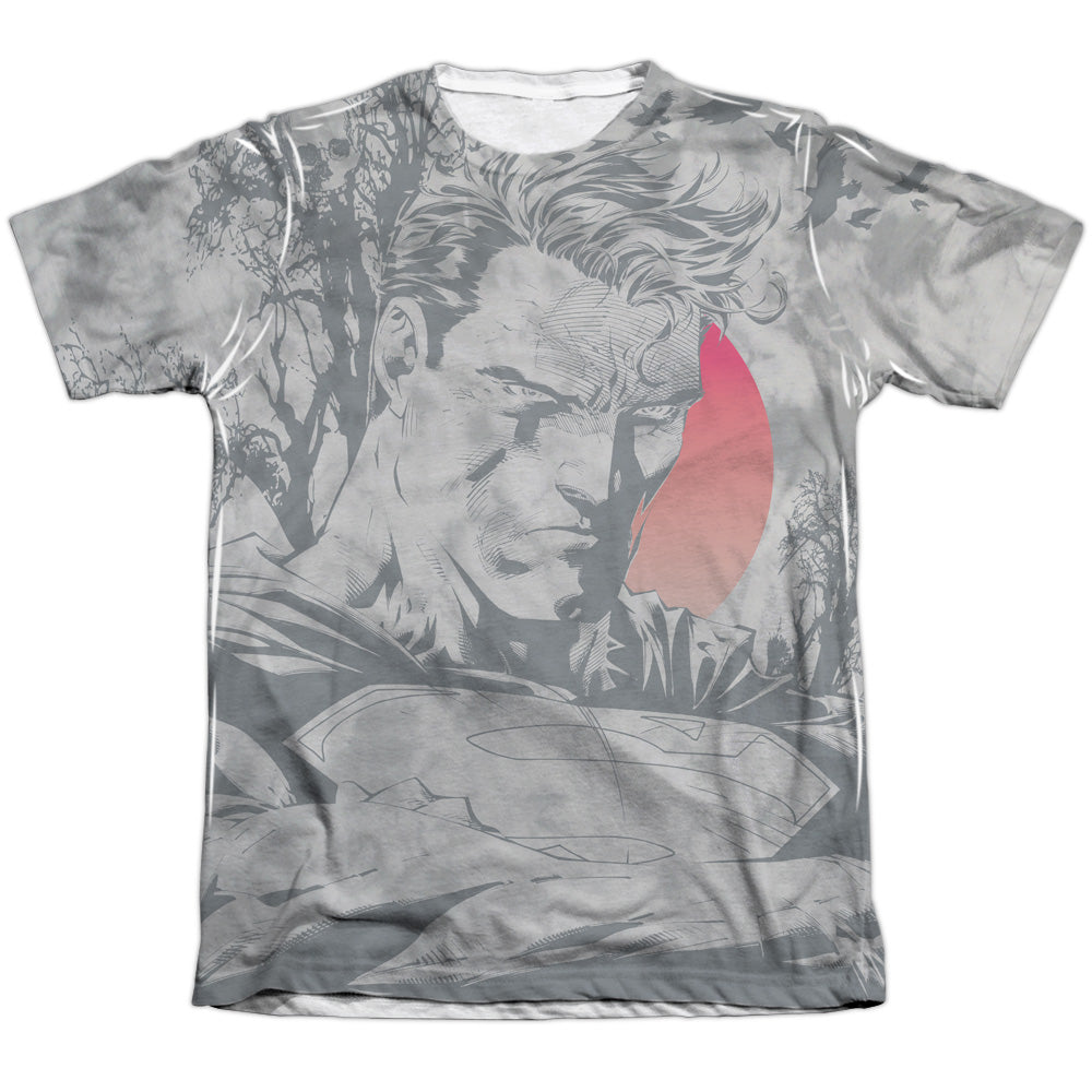 Superman - New Day Dawning - Adult 65/35 Poly/cotton Short Sleeve Tee - White T-shirt