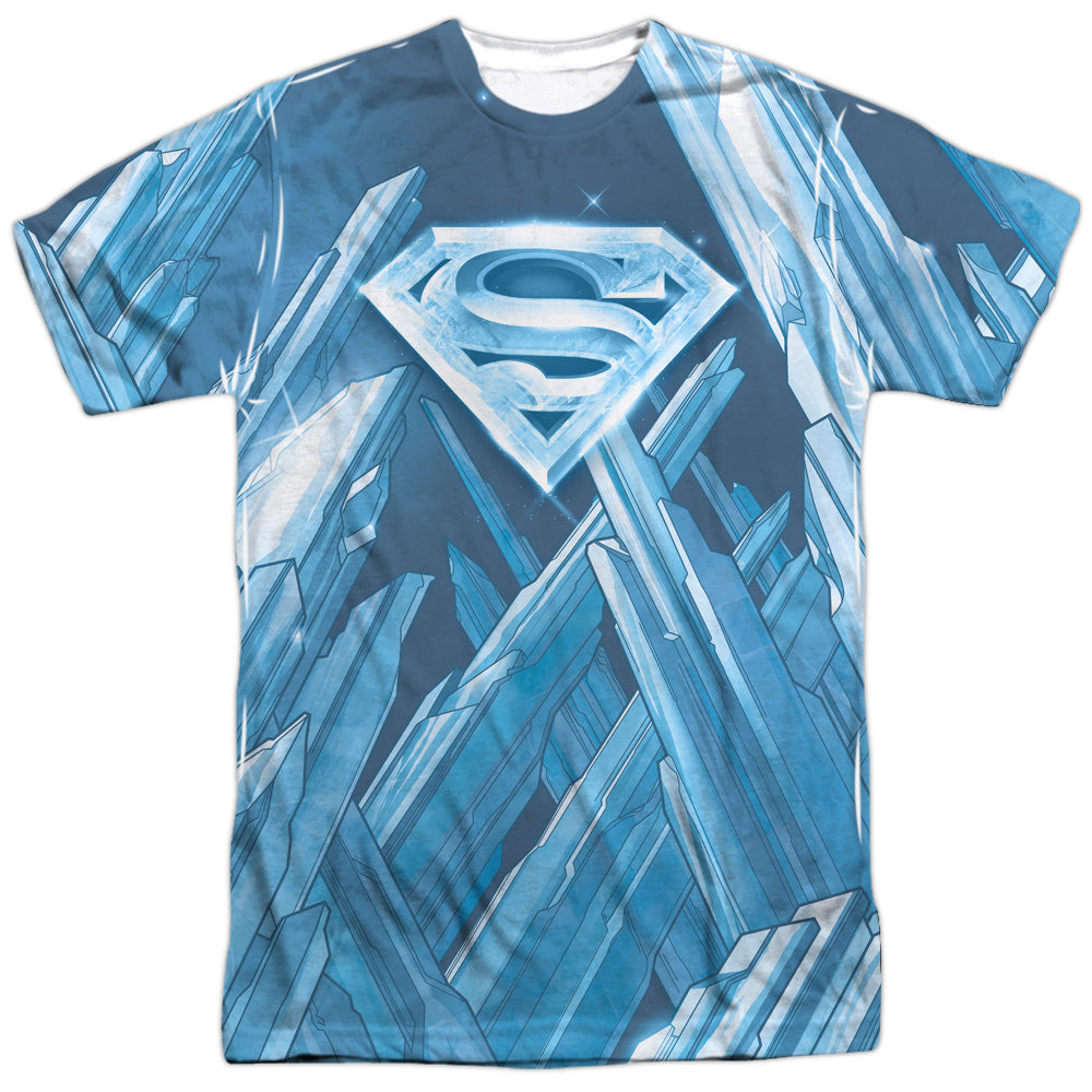 Superman - Solitude - Short Sleeve Adult 100% Poly Crew - White T-shirt
