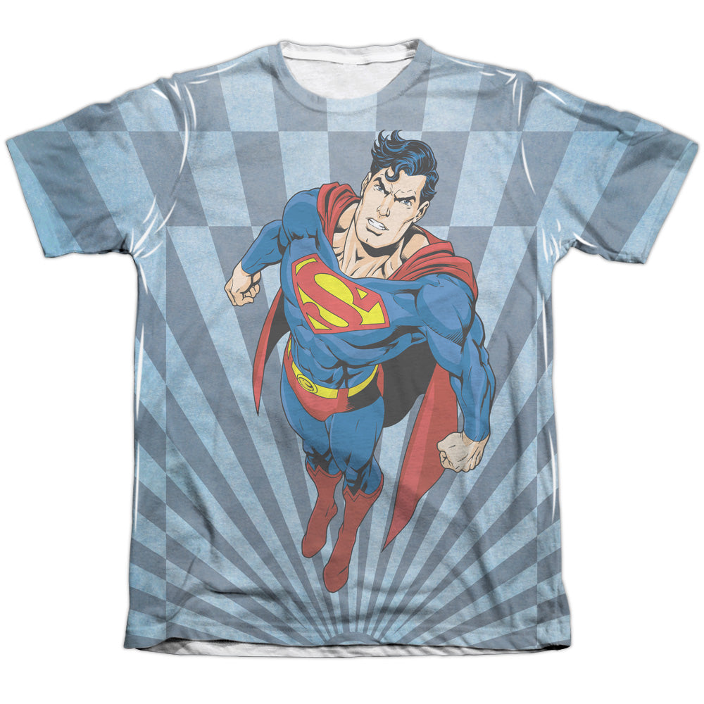Superman - Super Climb - Adult Poly/cotton Short Sleeve Tee - White T-shirt