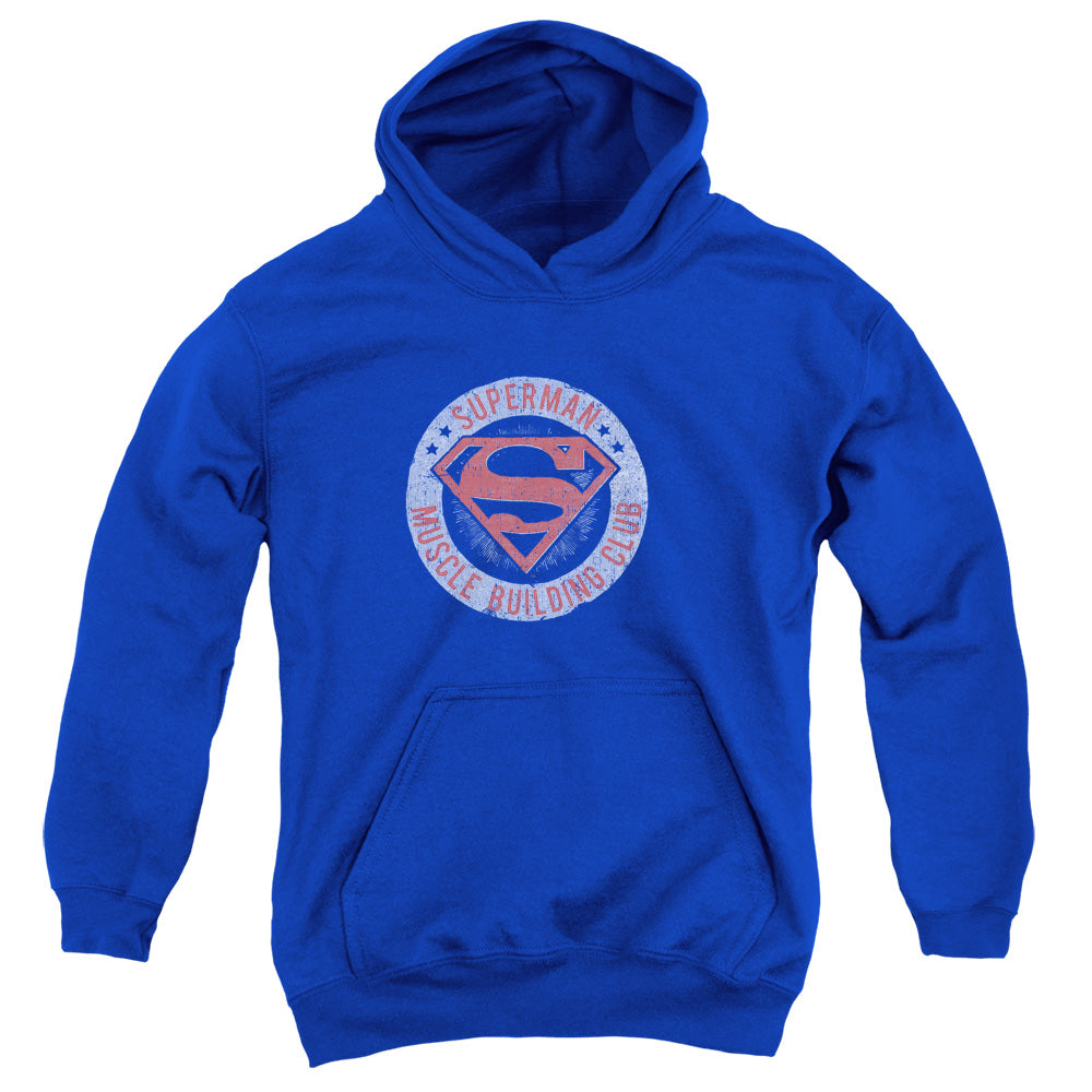 Superman - Muscle Club - Youth Pull-over Hoodie - Royal
