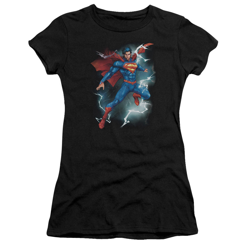 Superman - Annual #1 Cover - Short Sleeve Junior Sheer - Black T-shirt