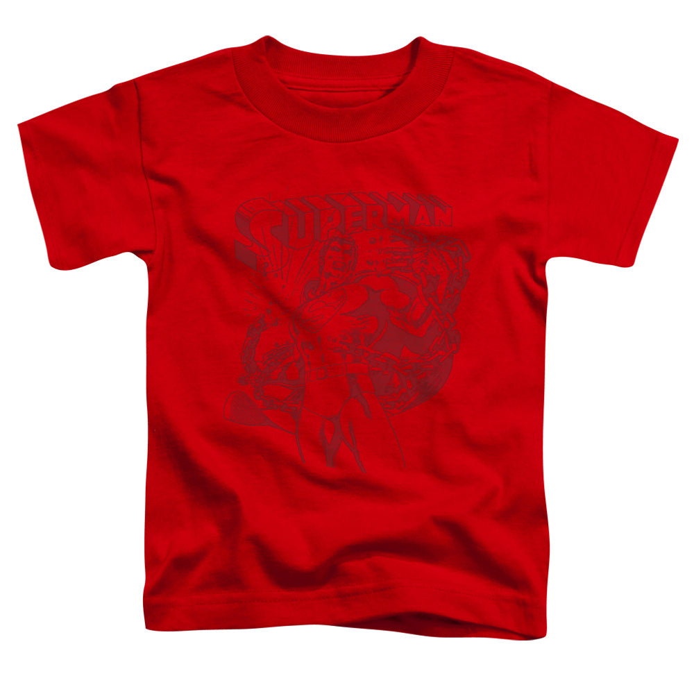 Superman - Code Red - Short Sleeve Toddler Tee - Red T-shirt