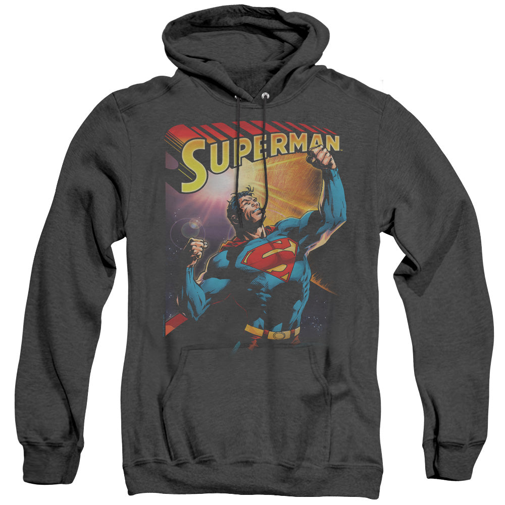 Superman - Victory - Adult Heather Hoodie - Black