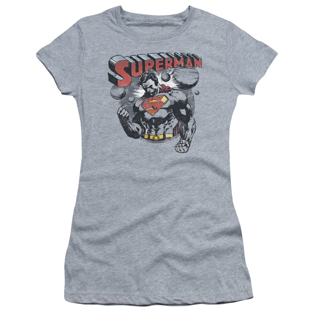 Superman - Super Ko - Short Sleeve Junior Sheer - Athletic Heather T-shirt
