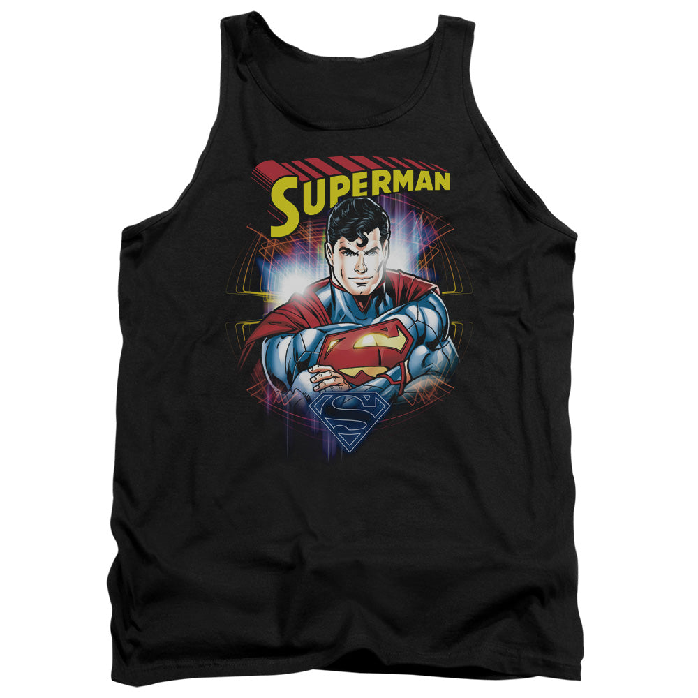 Superman - Glam - Adult Tank - Black