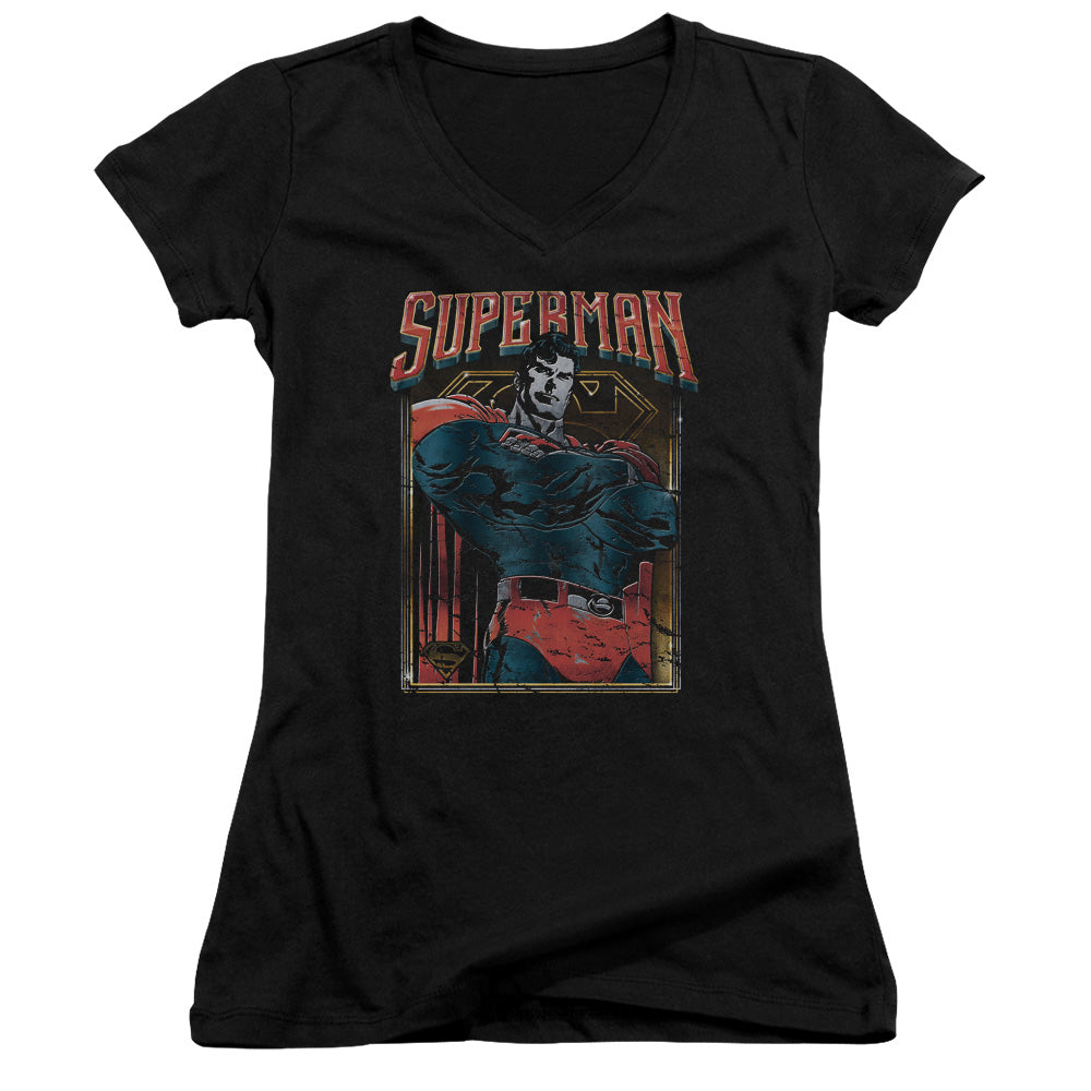 Superman - Head Bang-junior V-neck - Black