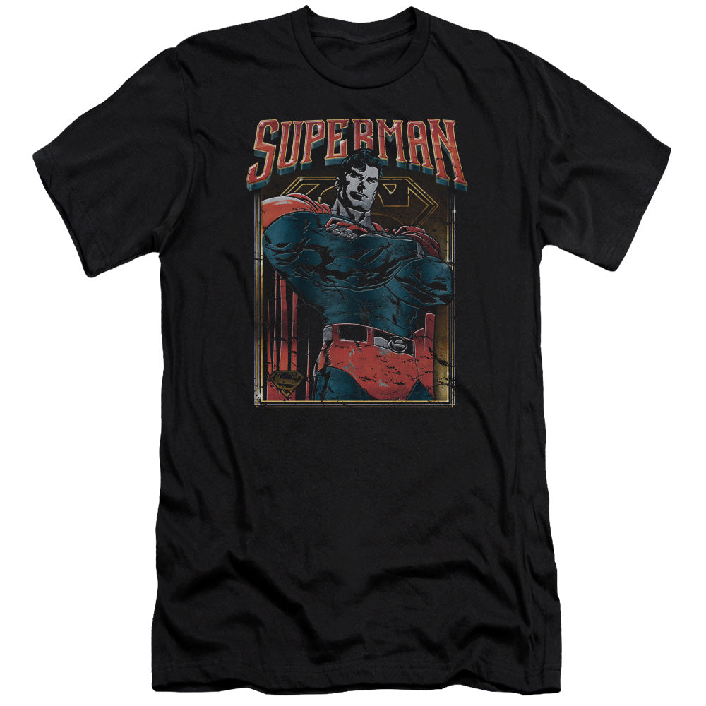 Superman - Head Bang-premuim Canvas Adult Slim Fit 30/1 - Black