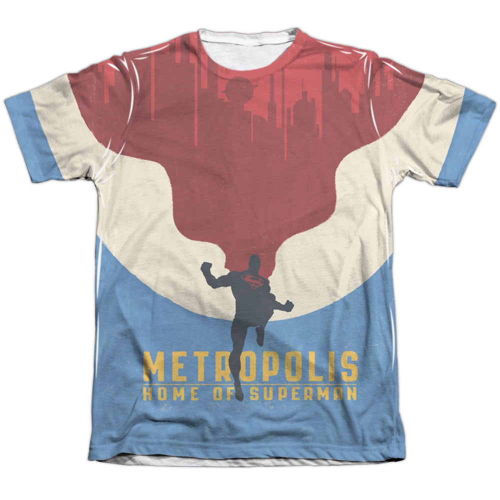 Superman - Home - Adult Poly/cotton Short Sleeve Tee - White T-shirt