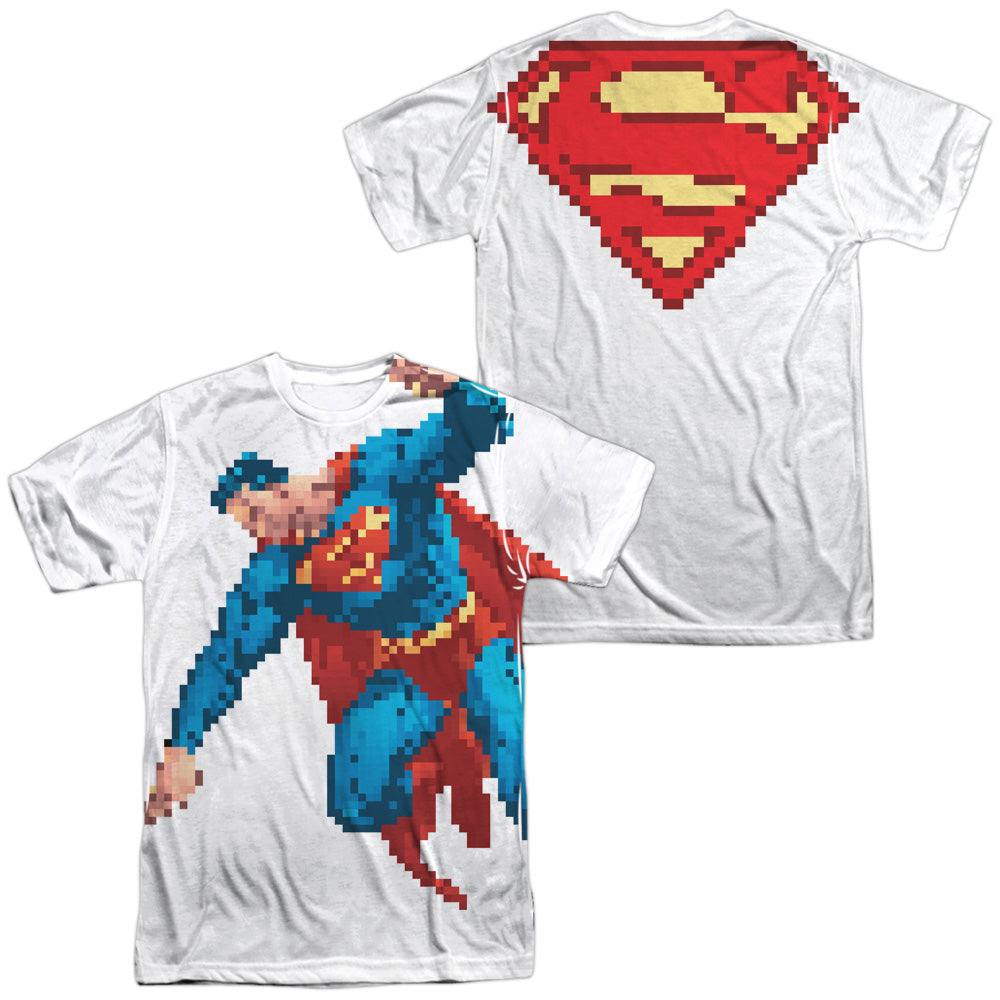 Superman - Suoerbit (Front/back Print) - Short Sleeve Adult Poly Crew - White T-shirt
