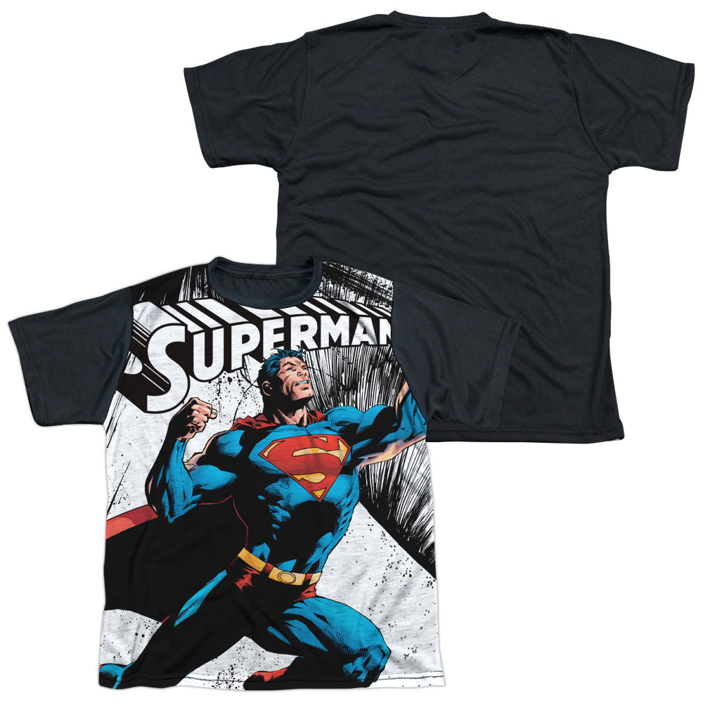 Superman - To Infinity - Short Sleeve Youth White Front Black Back - White T-shirt