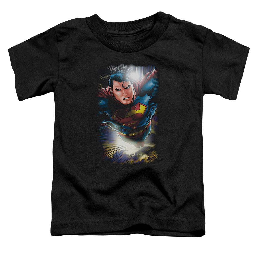 Superman - In The Sky - Short Sleeve Toddler Tee - Black T-shirt